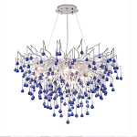 Люстра с синими стеклянными подвесками в форме капель FAIRYTREE Light варинант исполнения - 5 | Loft Concept в Костроме