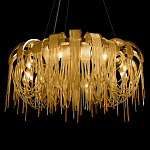 Люстра круглая подвесная с металлическими дугами и длинными цепочками 80 см Atlantis Chain варинант исполнения - 16 | Loft Concept в Костроме