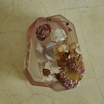 Шкатулка из эпоксидной смолы с цветами розовая Epoxy Resin Flowers Box Pink варинант исполнения - 2 | Loft Concept в Костроме