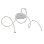 Люстра белого цвета с тремя изогнутыми светодиоидными плафонами Luke Lampco Tracer Lamp варинант исполнения - 1 | Loft Concept в Костроме