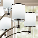 Люстра с белыми стеклянными плафонами в форме цилиндра Feiss варинант исполнения - 10 | Loft Concept в Костроме