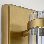 Бра вертикальное с рифленым стеклянным плафоном и прямоугольным основанием Quintiesse варинант исполнения - 2 | Loft Concept в Костроме