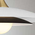 Подвесной светильник с плафоном в форме плоского купола и белой шарообразной лампой Eurofase варинант исполнения - 10 | Loft Concept в Костроме