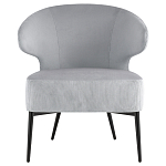 Современное мягкое кресло на металлических ножках Rakush Grey варинант исполнения - 2 | Loft Concept в Костроме