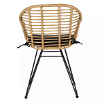 Стул с ротанговым плетением Wicker Half Chair с подлокотниками варинант исполнения - 2 | Loft Concept в Костроме