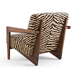 Кресло с обивкой из шенилла с тигровым принтом Tiger Chair варинант исполнения - 3 | Loft Concept в Костроме