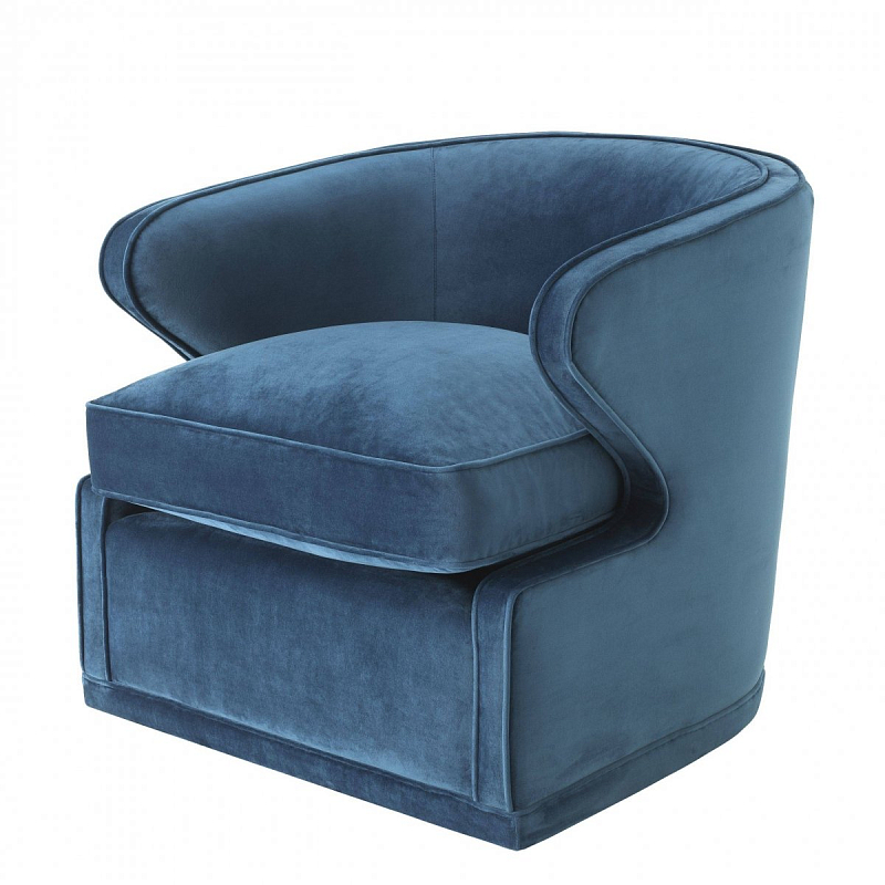 Кресло Eichholtz Chair Dorset Blue Синий Кресло Eichholtz Chair Dorset Blue Синий в Костроме | Loft Concept