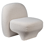 Кресло без подлокотников с обивкой из белой ткани букле Pacification варинант исполнения - 1 | Loft Concept в Костроме