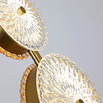  Подвесной светильник с плафонами из рельефного стекла Peony Glass Bronze Two варинант исполнения - 4 | Loft Concept в Костроме