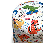 Пуф детский круглый с принтом Dinosaurs CHILDHOOD варинант исполнения - 2 | Loft Concept в Костроме