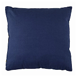 Подушка декоративная хлопковая синего цвета с абстрактным принтом Elysian Flow Azure варинант исполнения - 2 | Loft Concept в Костроме