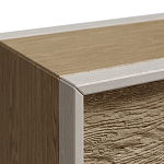 ТВ тумба 2 двери и 2 ящика с подсветкой на рельефном фасаде Warm Industrial варинант исполнения - 7 | Loft Concept в Костроме