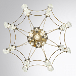 Люстра подвесная из металла с хрустальными подвесками прозрачного цвета Quasar 41 варинант исполнения - 4 | Loft Concept в Костроме