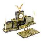 Настольный письменный набор из змеевика  и бронзы с декором в виде орла в подарочной упаковке Successful Leader варинант исполнения - 2 | Loft Concept в Костроме