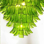 Люстра из семи ярусов зеленого стекла Independence варинант исполнения - 4 | Loft Concept в Костроме