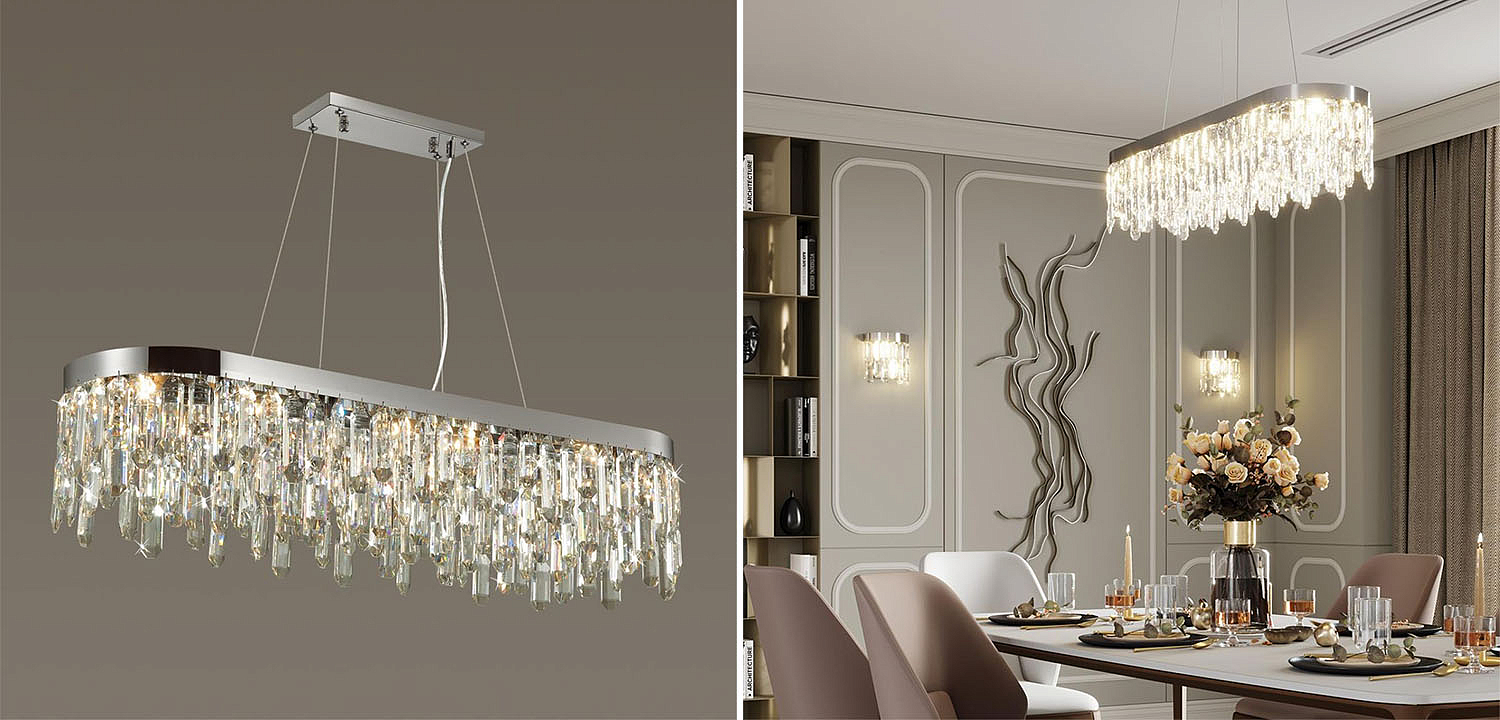 Люстра Crystal Polyhedrons Linear Chrome Люстра Crystal Polyhedrons Linear Chrome - Loft-Concept в Костроме