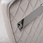 Стул серый велюровый со стеганной спинкой Focus on Convenience варинант исполнения - 2 | Loft Concept в Костроме