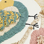 Чехол на подушку с кисточками и вышивкой птиц Ethnic mix Birds Rect варинант исполнения - 3 | Loft Concept в Костроме