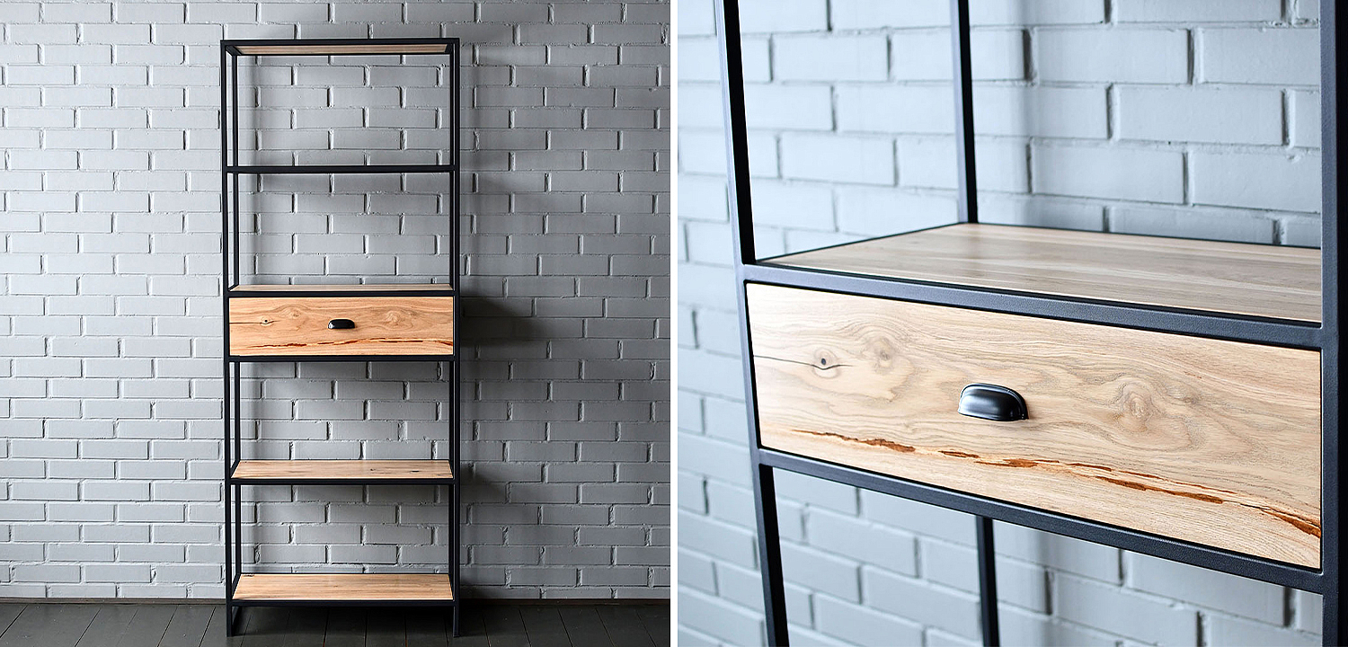 Стеллаж Kline Industrial Metal Rust Rack Стеллаж Kline Industrial Metal Rust Rack - Loft-Concept в Костроме