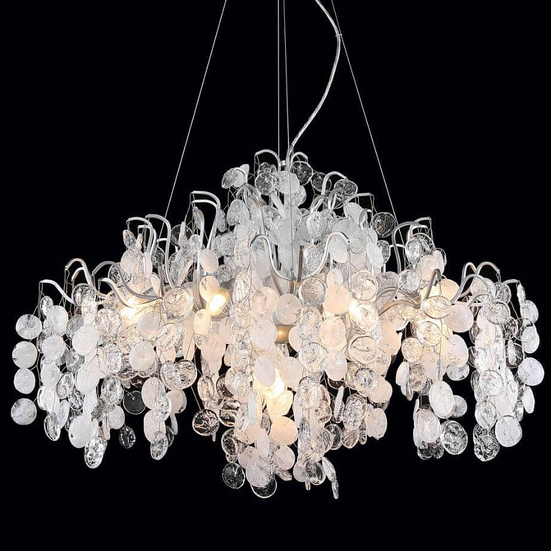 Люстра FAIRYTREE Chandelier 9 Белый Серебряный Прозрачное Стекло Люстра FAIRYTREE Chandelier 9 Белый Серебряный Прозрачное Стекло в Костроме | Loft Concept