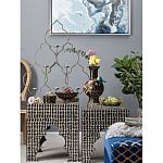 Блюдо черного цвета из фрафора на бронзовых ножках Eden Garden porcelain and bronze варинант исполнения - 6 | Loft Concept в Костроме