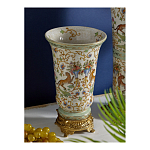 Ваза из фарфора на бронзовом основании Turquoise Blooming Garden варинант исполнения - 5 | Loft Concept в Костроме