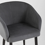 Мягкое кресло на металлических ножках Shaggy Dark Grey варинант исполнения - 5 | Loft Concept в Костроме