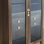 Дизайнерский шкаф витрина Elsa Dreams Walnut с 4-мя ящиками варинант исполнения - 4 | Loft Concept в Костроме