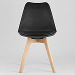 Стул с основой из пластика и мягким сиденьем Arvika Black варинант исполнения - 2 | Loft Concept в Костроме