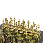 Шахматы Ренессанс из бронзы с доской из натурального камня Змеевик Decorative Thematic Chess варинант исполнения - 3 | Loft Concept в Костроме