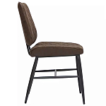 Стул с темно-коричневой обивкой из экокожи Benderson варинант исполнения - 2 | Loft Concept в Костроме