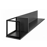 Полка навесная открытая цвета графит Strict Lines  варинант исполнения - 5 | Loft Concept в Костроме