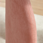 Обеденный стол со стеклянной столешницей и розовыми ножками с тканевой обивкой Wrigley варинант исполнения - 2 | Loft Concept в Костроме