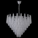 Люстра с подвесками из рифленного стекла в форме капель Textured Glass Chandelier варинант исполнения - 6 | Loft Concept в Костроме