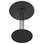 Стол журнальный круглый с бежевой столешницей из стекла Beige Marble варинант исполнения - 5 | Loft Concept в Костроме