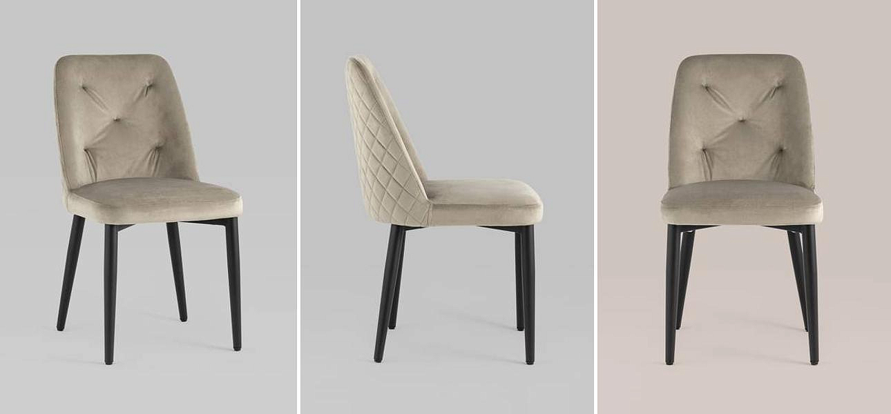 Стул Emma Chair Велюр Шампань Стул Emma Chair Велюр Шампань - Loft-Concept в Костроме