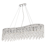 Люстра подвесная вытянутой формы с хрустальными подвесками Ludivine Lighting варинант исполнения - 1 | Loft Concept в Костроме