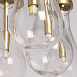 Люстра с 7-ю прозрачными плафонами из стекла в форме капли Lucid Rain  варинант исполнения - 10 | Loft Concept в Костроме