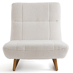 Кресло с обивкой букле Lino White  Boucle Armchair варинант исполнения - 2 | Loft Concept в Костроме