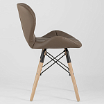 Стул с коричневым сиденьем из экокожи JEROEN варинант исполнения - 2 | Loft Concept в Костроме