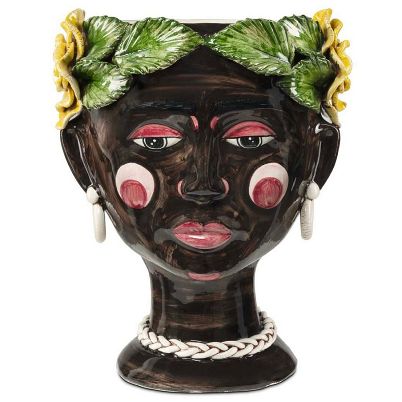 Ваза Vase Selva Unique Piece Коричневый Зеленый Желтый Ваза Vase Selva Unique Piece Коричневый Зеленый Желтый в Костроме | Loft Concept