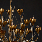 Люстра золотого цвета в виде цветков крокуса Hanging Flowers варинант исполнения - 2 | Loft Concept в Костроме