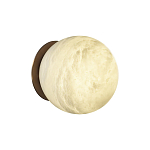 Настенно-потолочный светильник с плафоном в форме шара из алебастра Cryptocrystalline Stone варинант исполнения - 1 | Loft Concept в Костроме