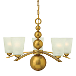 Люстра с матовыми конусными плафонами и декоративными элементами в форме шаров Hinkley варинант исполнения - 1 | Loft Concept в Костроме