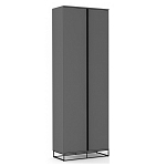 Двухдверный шкаф цвета графит Strict Lines варинант исполнения - 1 | Loft Concept в Костроме