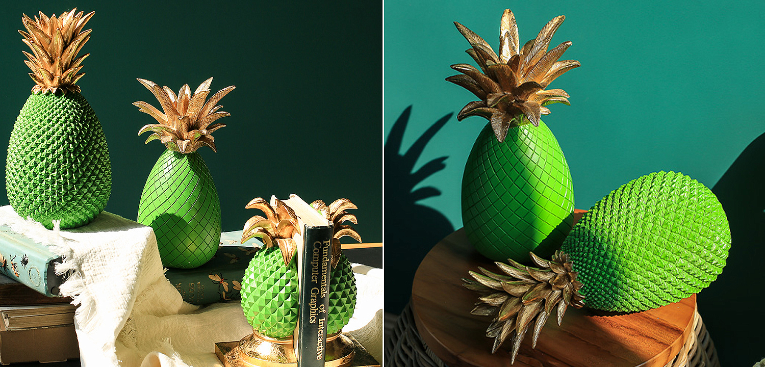 Статуэтка Gold and Green Pineapple Статуэтка Gold and Green Pineapple - Loft-Concept в Костроме