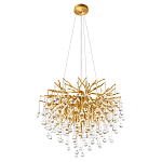 Люстра подвесная с прозрачными стеклянными подвесками в форме капель Диаметр 60 см Droplet Chandelier варинант исполнения - 4 | Loft Concept в Костроме