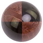 Шар декоративный из натуральных камней Лемезит и Змеевик Черный Natural Stone Spheres варинант исполнения - 2 | Loft Concept в Костроме