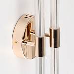 Бра с круглым основанием золотого цвета и двумя вертикальными плафонами Hex Scaffold варинант исполнения - 4 | Loft Concept в Костроме