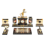 Настольный письменный набор из яшмы и долерита с декором в виде коня Manager Organizer варинант исполнения - 1 | Loft Concept в Костроме